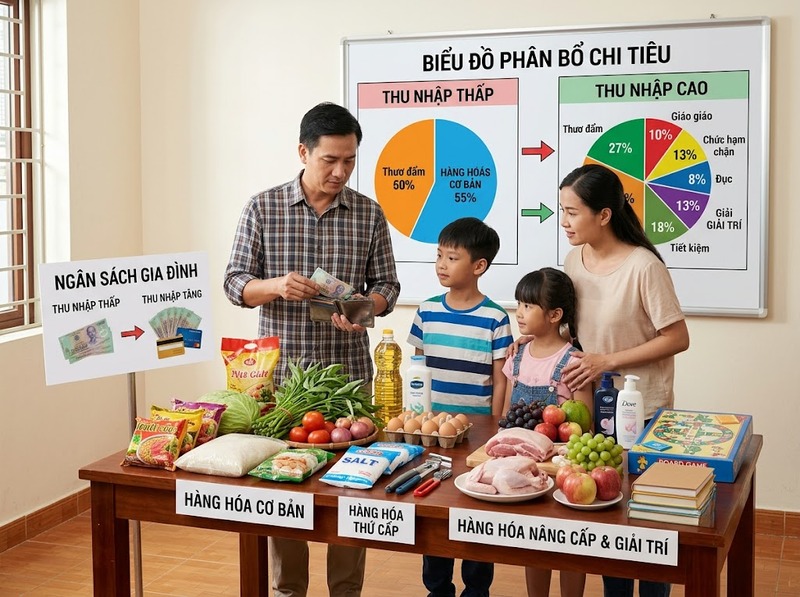 Biến động cầu thị trường do thu nhập, thị hiếu, kỳ vọng và giá liên quan
