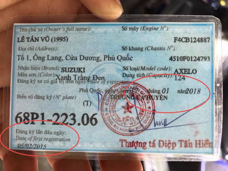 Thủ tục làm lại cavet xe bị mất
