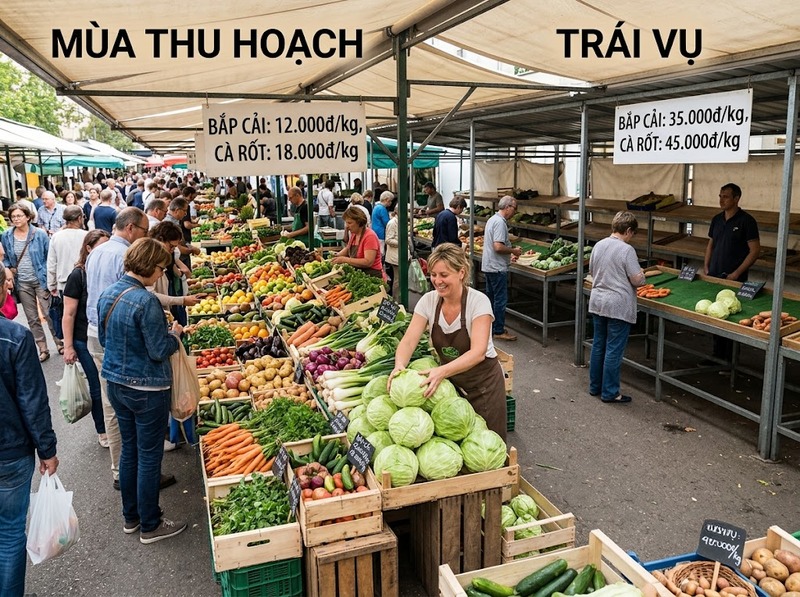 Chênh lệch giá theo thời gian do mùa vụ, cung cầu và chi phí thay đổi