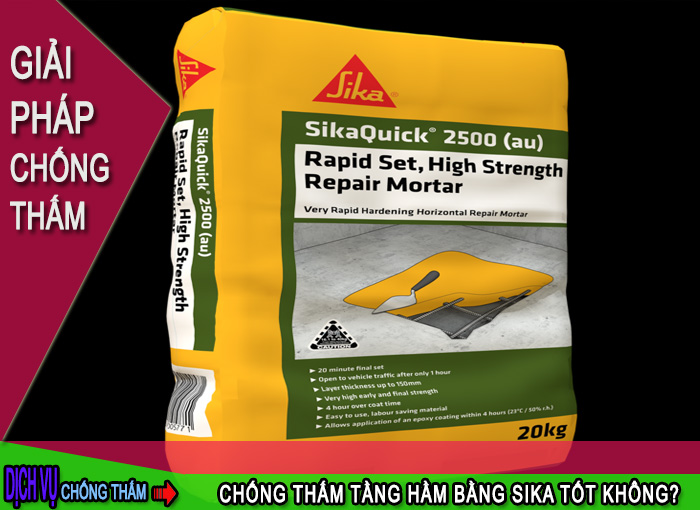 Chống thấm tầng hầm bằng Sika có tốt không?
