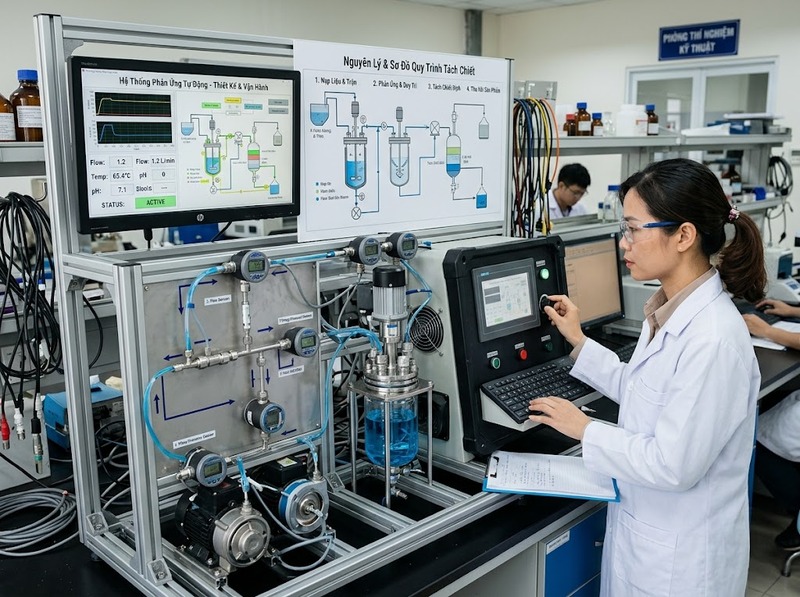 Công nghệ khoa học kết hợp nguyên lý, thiết bị và quy trình để giải quyết nhiệm vụ