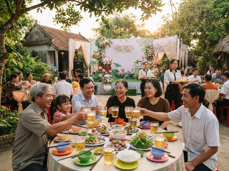 Lợi ích khi thuê dịch vụ tiệc trọn gói tại nông thôn