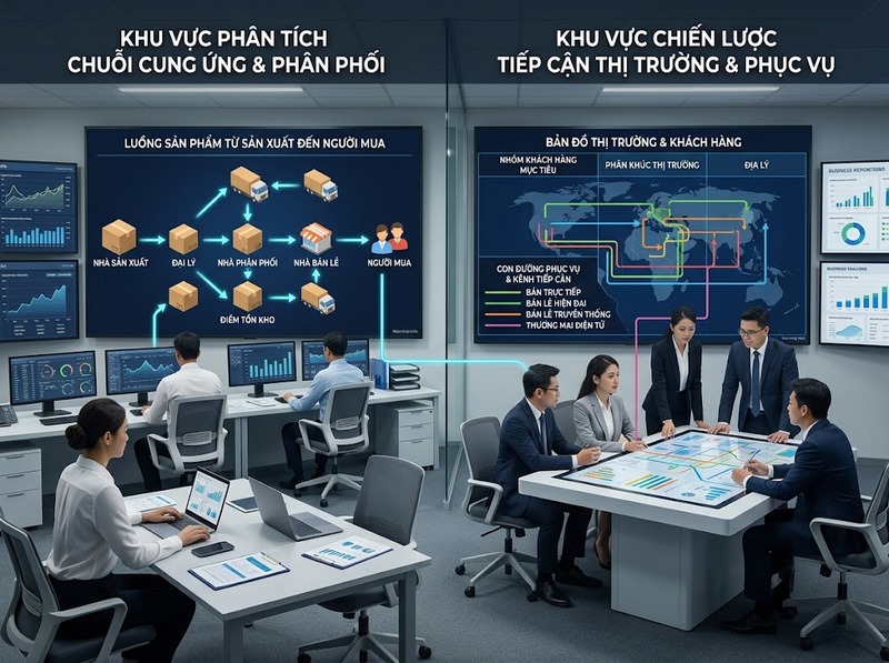 Phân biệt kênh phân phối và kênh thị trường theo phạm vi và chức năng