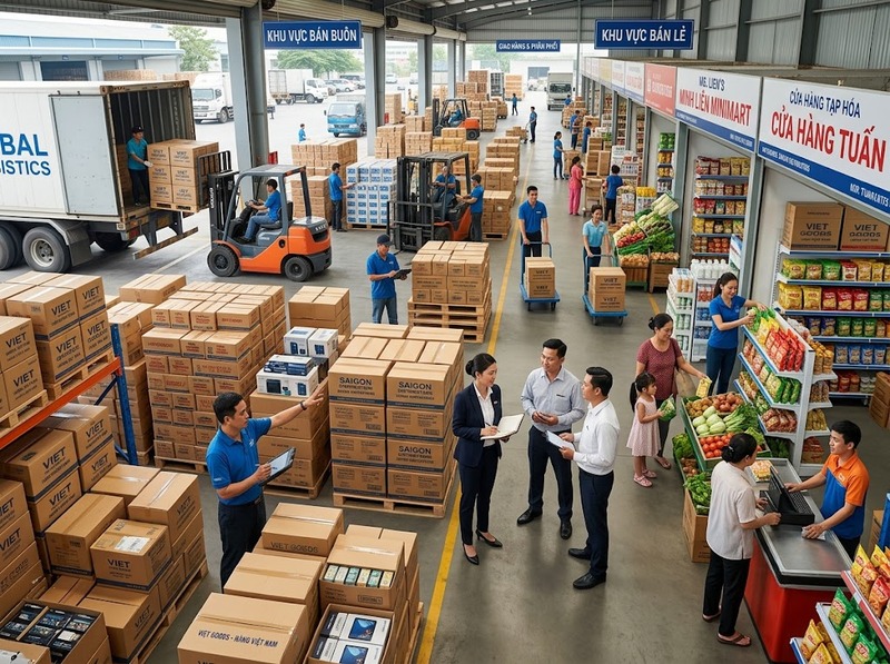 Kênh thị trường mô tả đường đi của hàng hóa và các chủ thể tham gia