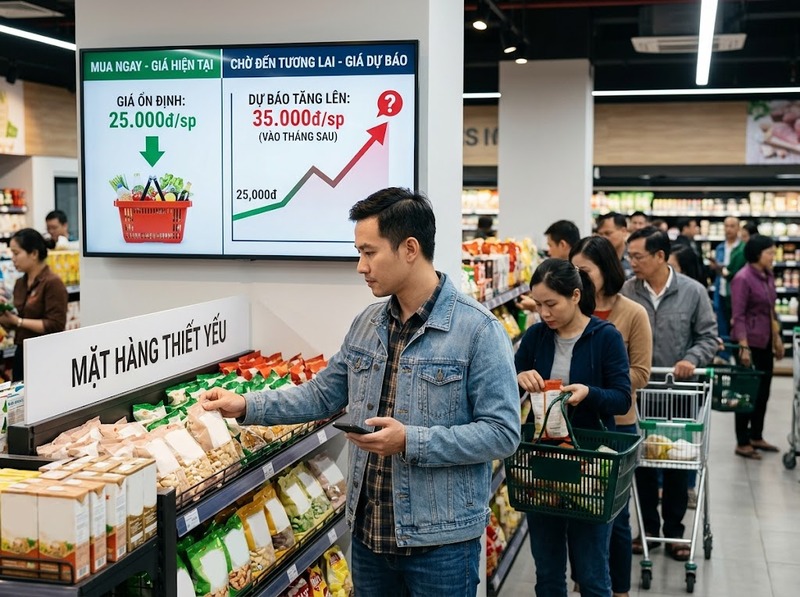 Kỳ vọng người mua và cầu hiện tại thay đổi theo dự đoán tương lai