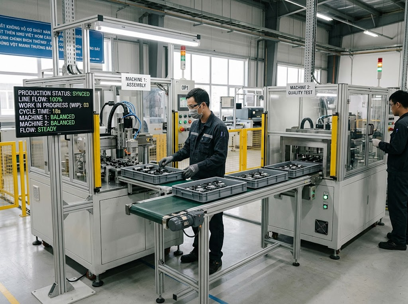 Liên kết công đoạn tạo giá trị giúp duy trì dòng sản xuất thế nào?