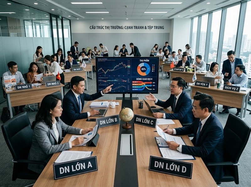 Mức độ tập trung thị trường cho biết quyền lực và mức cạnh tranh