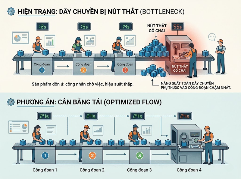 Phân công lao động trong sản xuất tác động đến năng suất và phối hợp