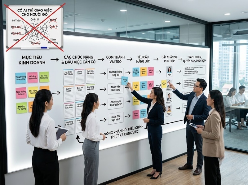 Cách phân công lao động trong tổ chức kinh tế theo vai trò và năng lực