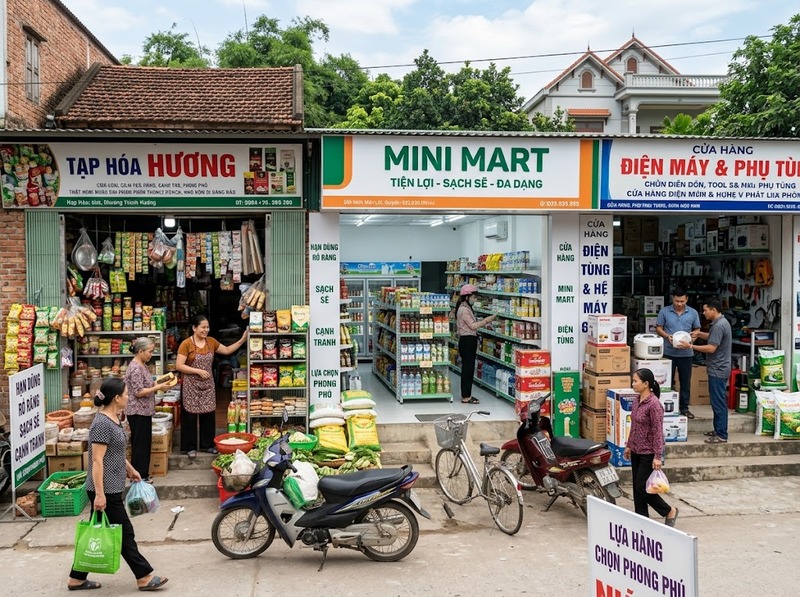 Phát triển thị trường nông thôn thể hiện qua quy mô, kết nối và cạnh tranh