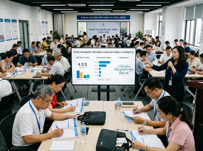 Phương pháp khảo sát phù hợp khi cần thu thập thông tin từ nhiều đối tượng