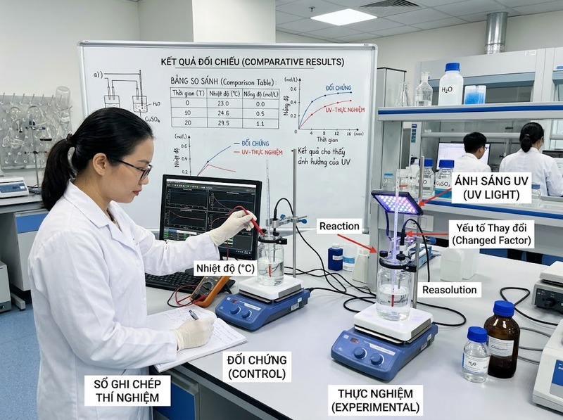 Phương pháp thực nghiệm kiểm chứng giả thuyết bằng kiểm soát và đo lường