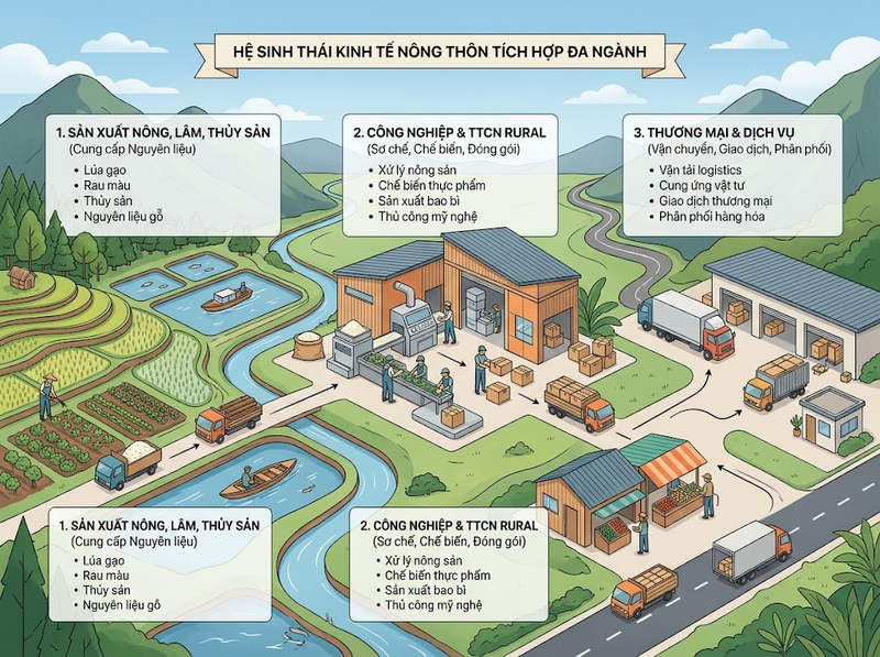 Quan hệ kinh tế nông thôn và sự tương tác giữa các bộ phận