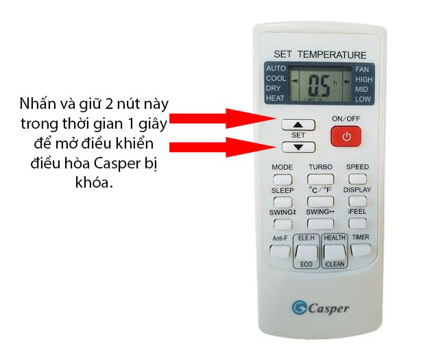 Cách mở khóa remote máy lạnh của một số hãng