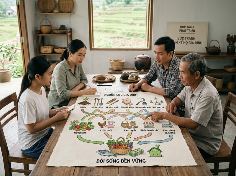 Hiểu sinh kế nông thôn qua nguồn lực, hoạt động và nguồn thu