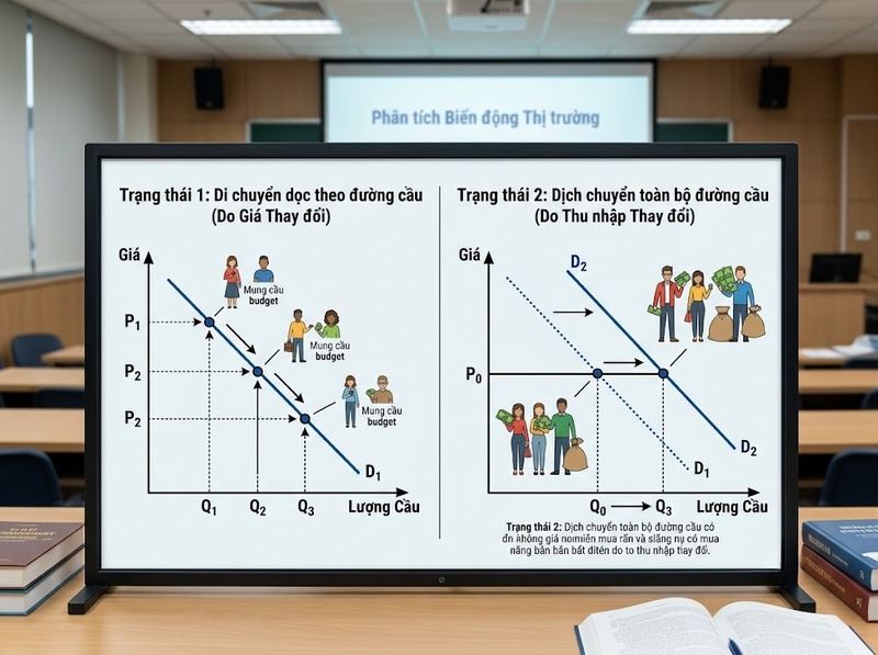 Thu nhập và cầu thị trường thay đổi khác nhau theo từng loại hàng hóa