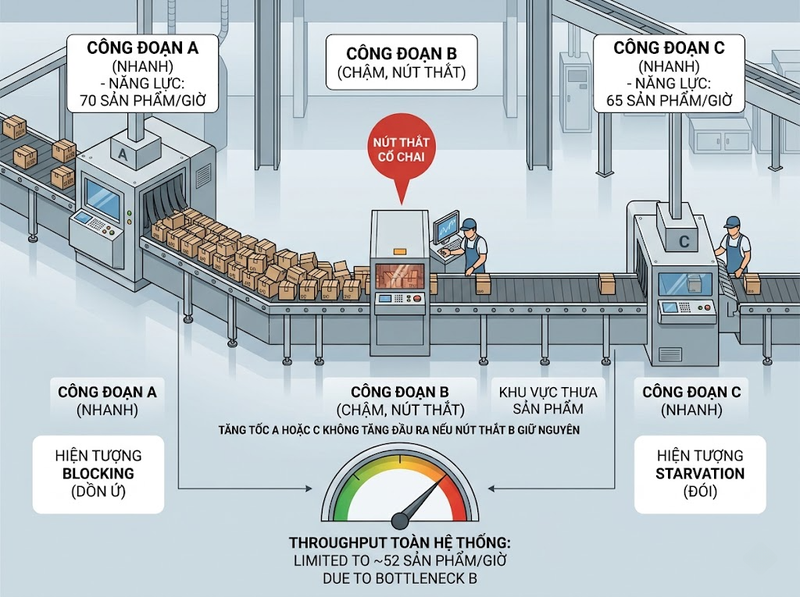 Tổ chức công đoạn sản xuất để cải thiện dòng việc và kết quả