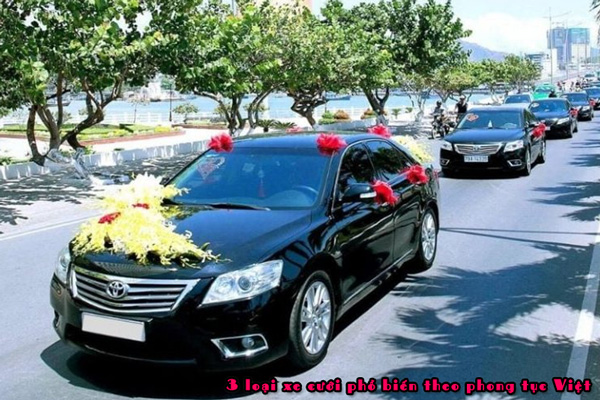 Những loại xe cưới phổ biến được sử dụng theo phong tục Việt