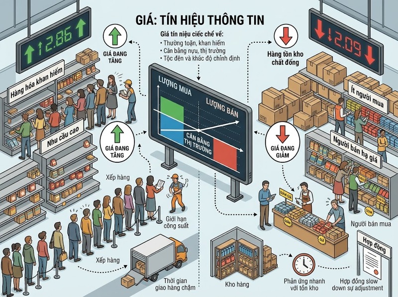 Yếu tố ảnh hưởng cơ chế thị trường từ cung cầu đến thông tin và cạnh tranh