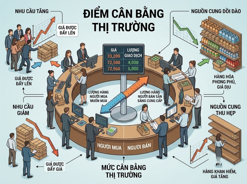 Yếu tố ảnh hưởng giá thị trường từ cung cầu đến chi phí và cạnh tranh