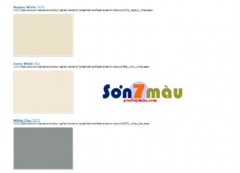 Bảng màu sơn Jotun họ màu trắng - Nông Thôn ngày nay