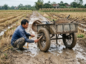 Cách bảo trì bánh xe đẩy thường xuyên tiếp xúc bùn đất và độ ẩm