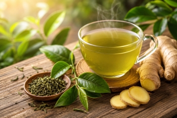 Tác dụng của trà xanh với gừng hỗ trợ tiêu hóa và giảm cân nhanh