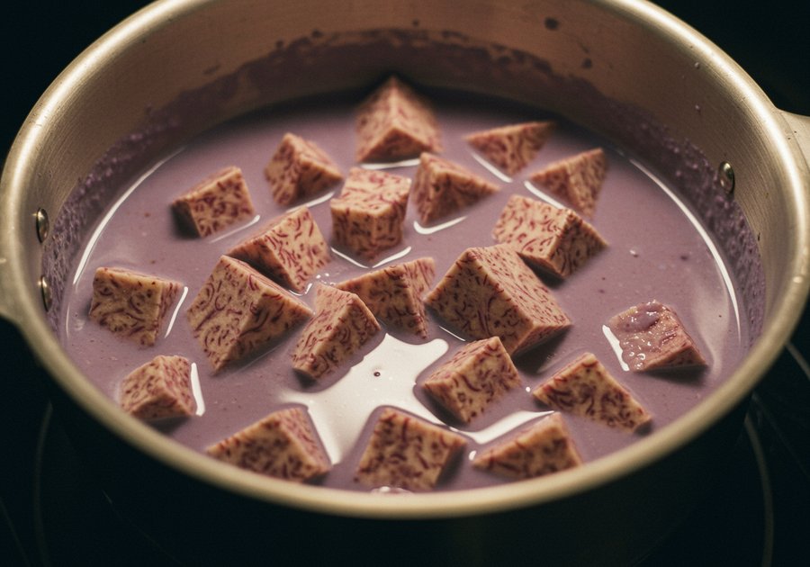 công thức nấu trà sữa khoai môn